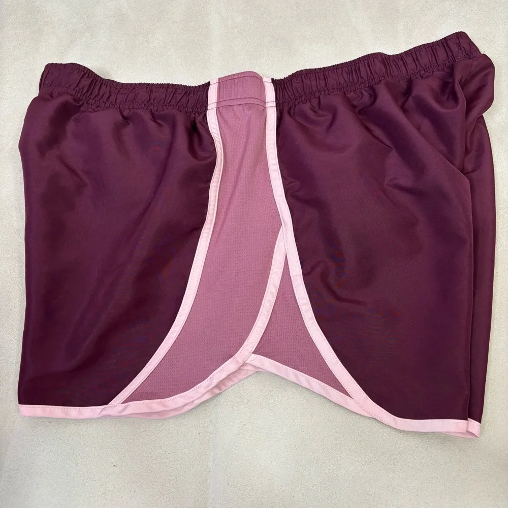 Athletic Works XL 16-18‎ Athletic Shorts Burgundy Lined Elastic Waist Activewear